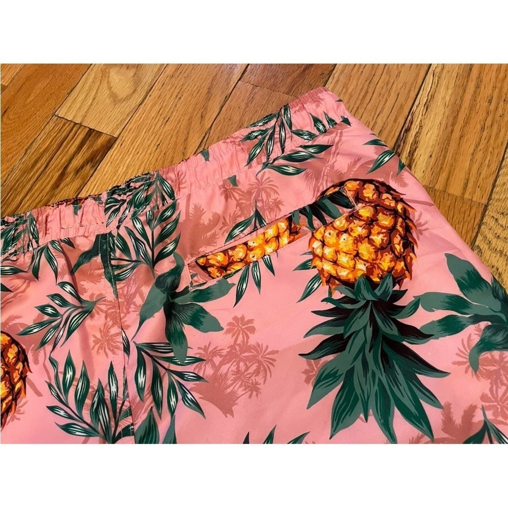 Surf Society Swimwear Pink Pineapple Board Surf Swim Shorts Men’s Size XL - Picture 5 of 14
